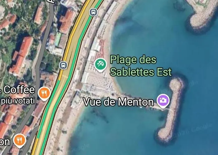 Azure Beachfront Sablettes Est Beachfront מנטון